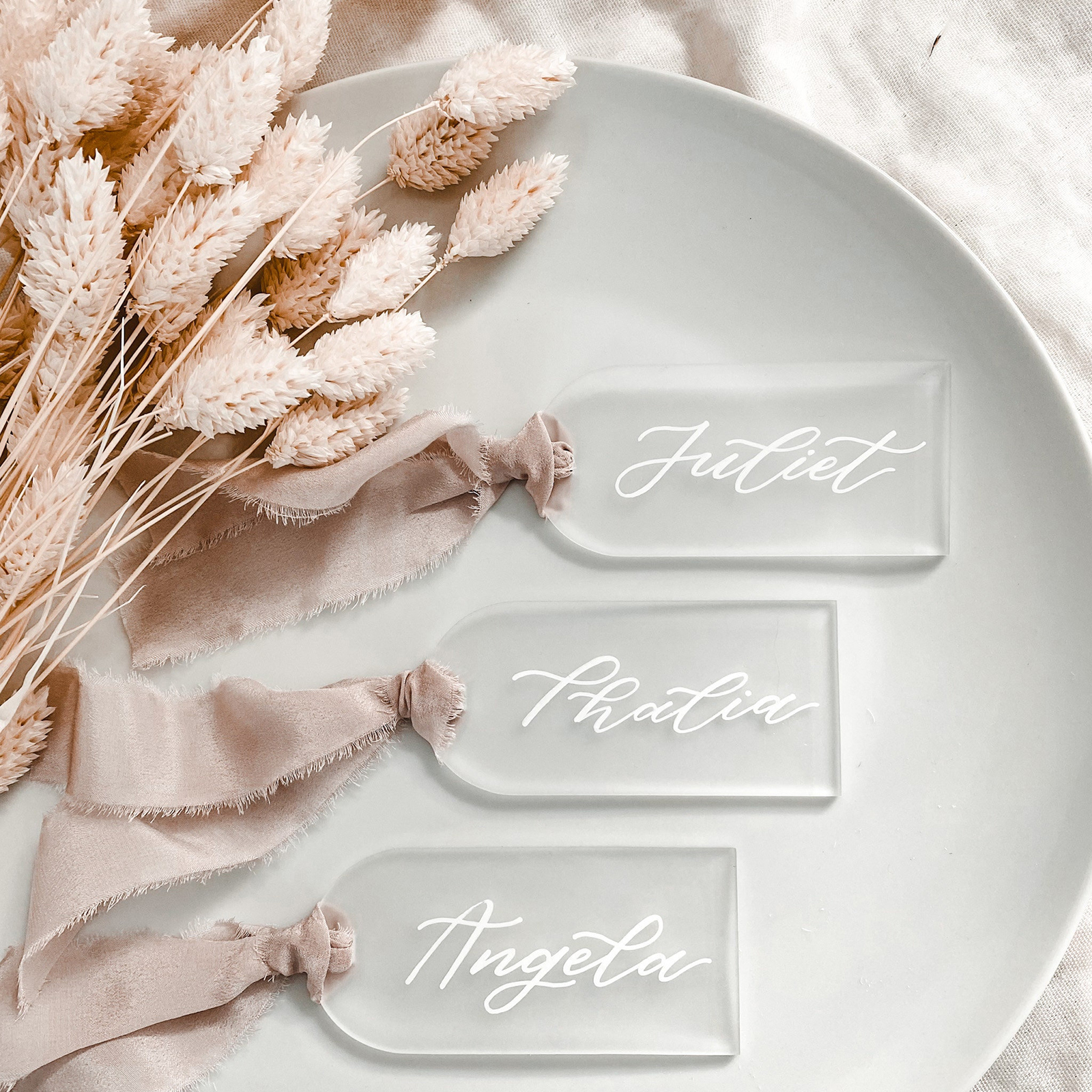 Table Number Gold - Frosted Acrylic Wedding Place Card Arch
