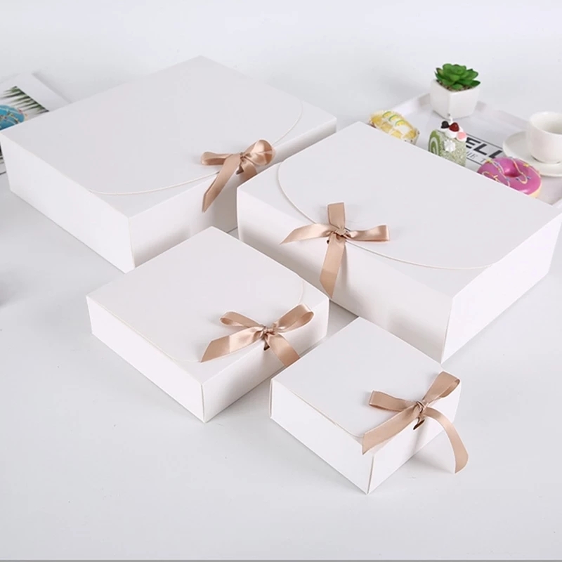 Wedding Supply.Box - 5Pcs White Kraft Paper Gift Box