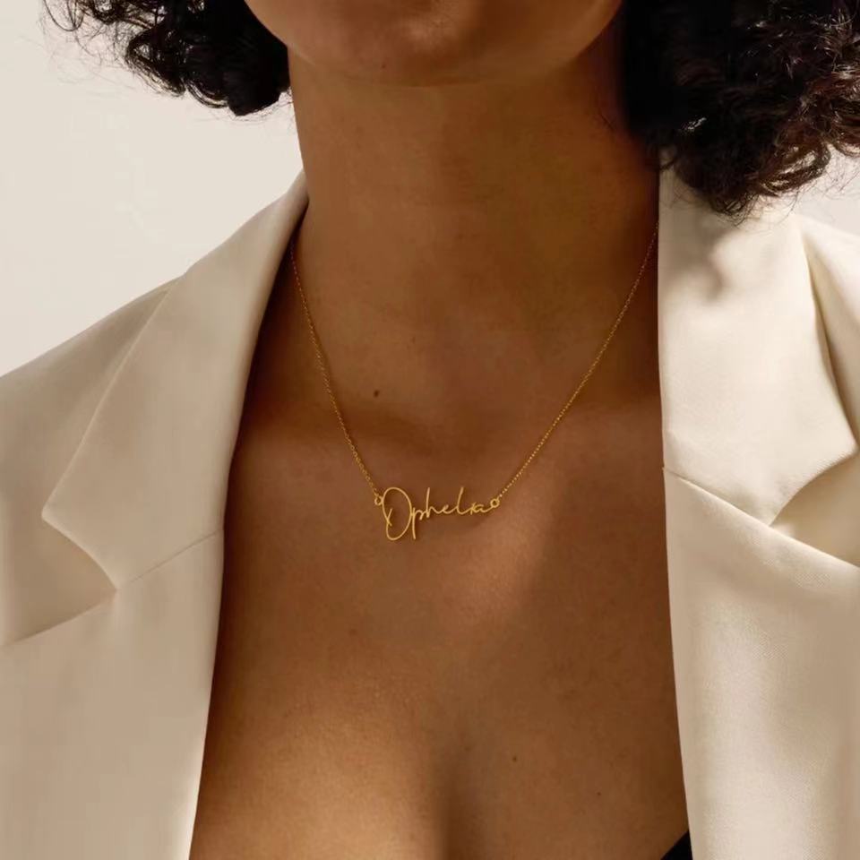 Wedding Z - Customized A-Z Name Letter Necklace Personalized