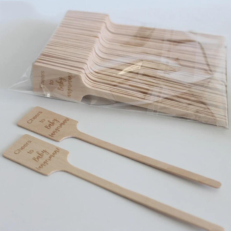 Wedding Fountain - 50pcs Custom Wooden Stir Sticks for