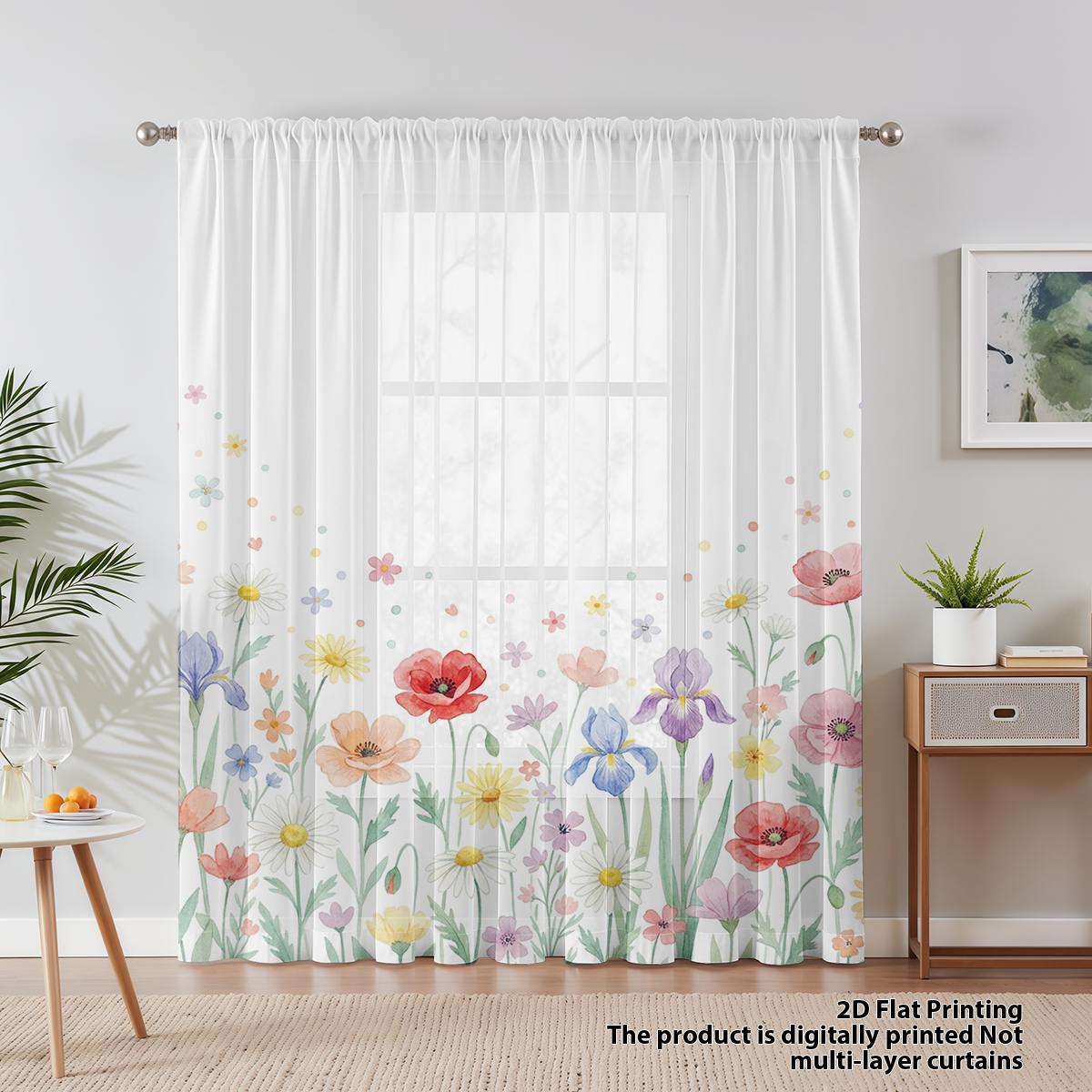 Floral Privacy Sheer Curtain,G - Good Floral & Wedding Decor Supply 리뷰 및 가격