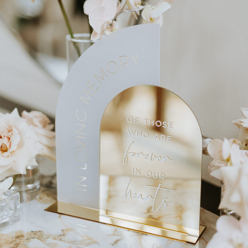 In Loving Memory Sign,Gold Mir - Table Number Gold 리뷰 및 가격