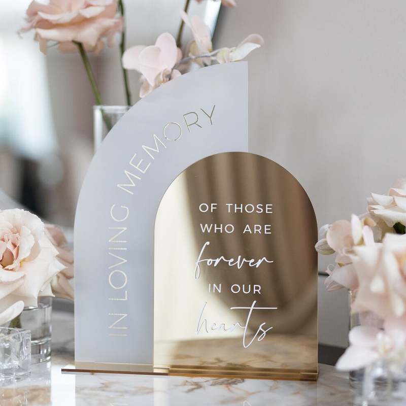 In Loving Memory Sign,Gold Mir - Table Number Gold 리뷰 및 가격