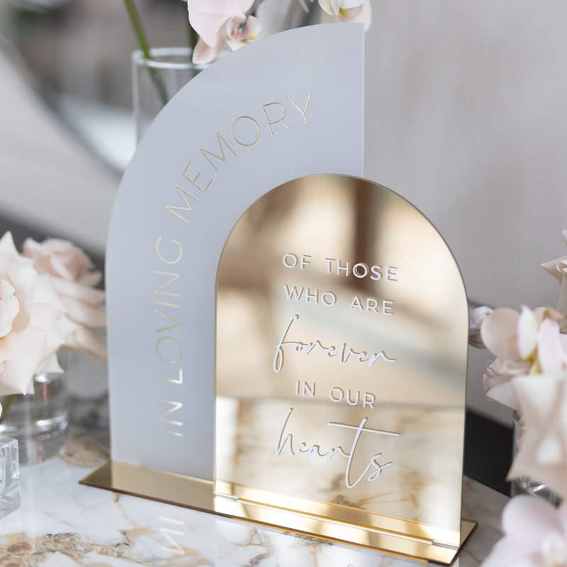 In Loving Memory Sign,Gold Mir - Table Number Gold 리뷰 및 가격