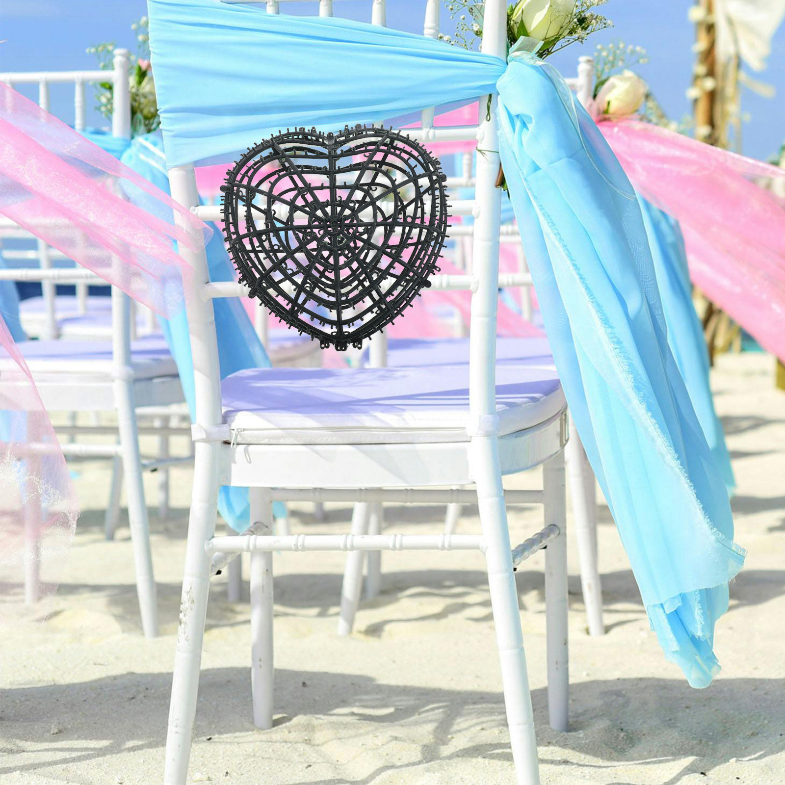 2Pcs Plastic Heart Shape Topia - Wedding Support 리뷰 및 가격