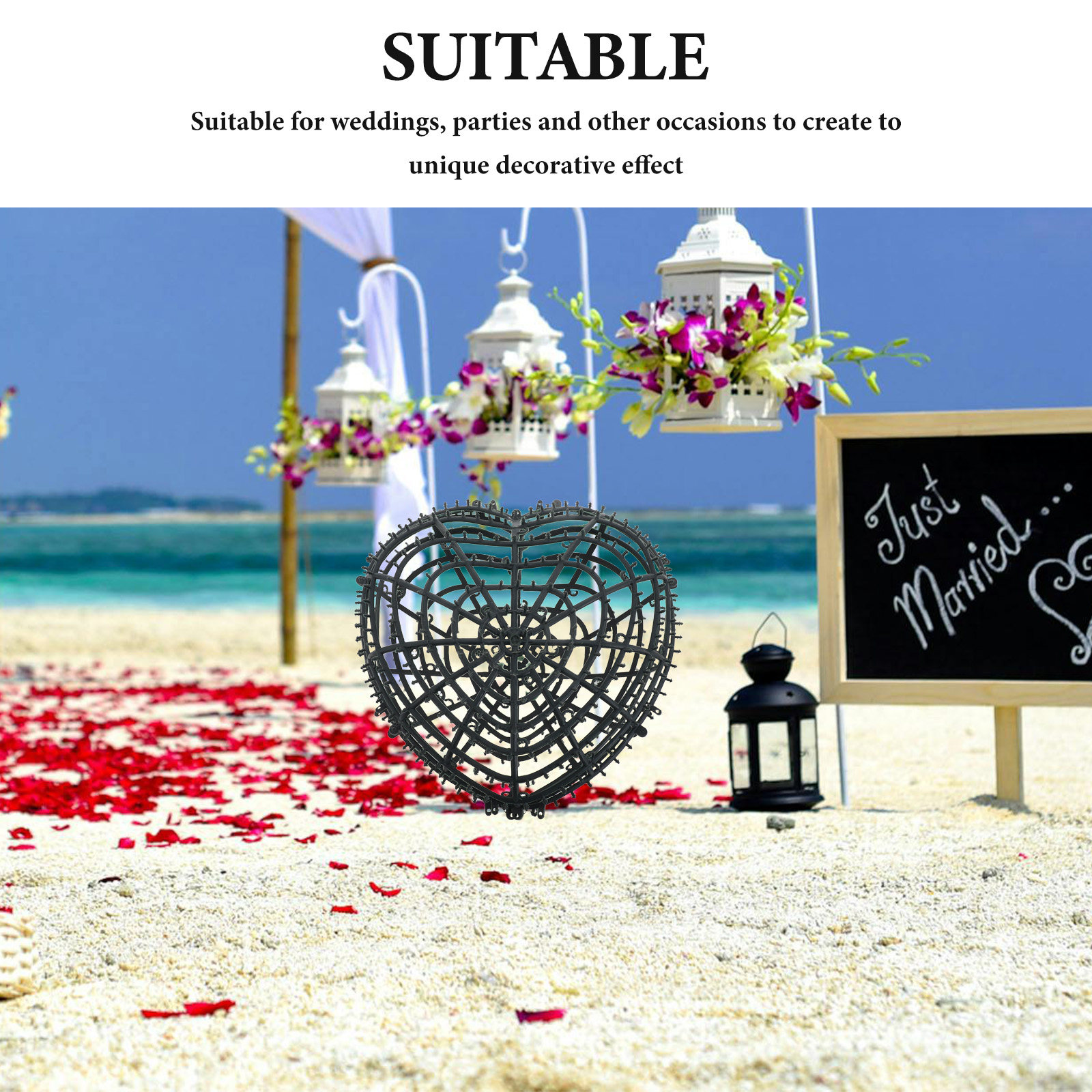 2Pcs Plastic Heart Shape Topia - Wedding Support 리뷰 및 가격