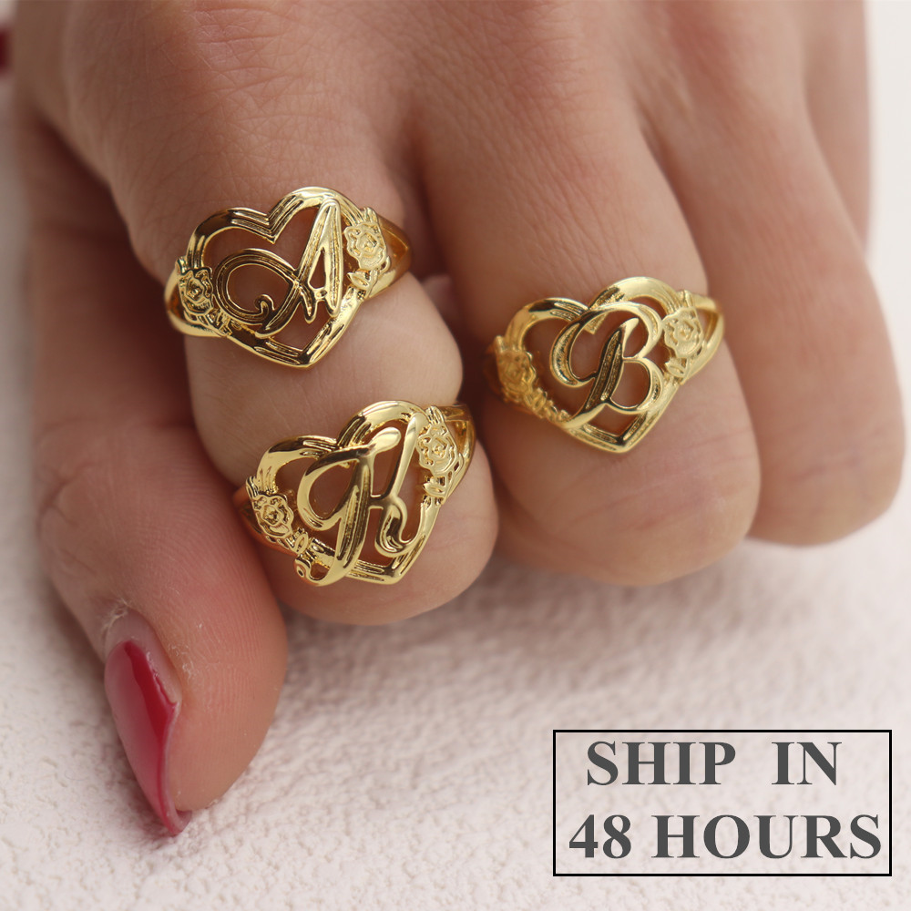Gold Personalized Initials Hea - Wedding Z 리뷰 및 가격