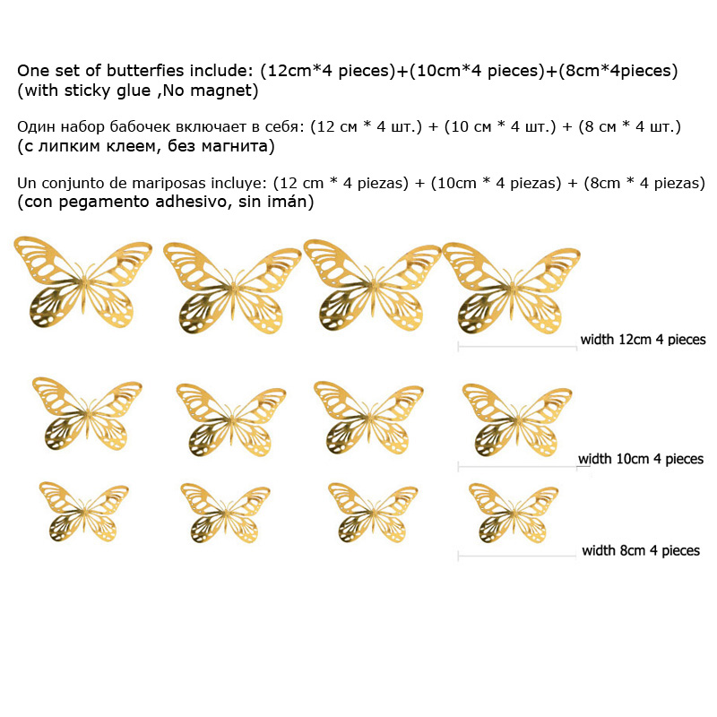 12Pcs/Set Gold Silver Hollow B - Wedding Package Gold 리뷰 및 가격