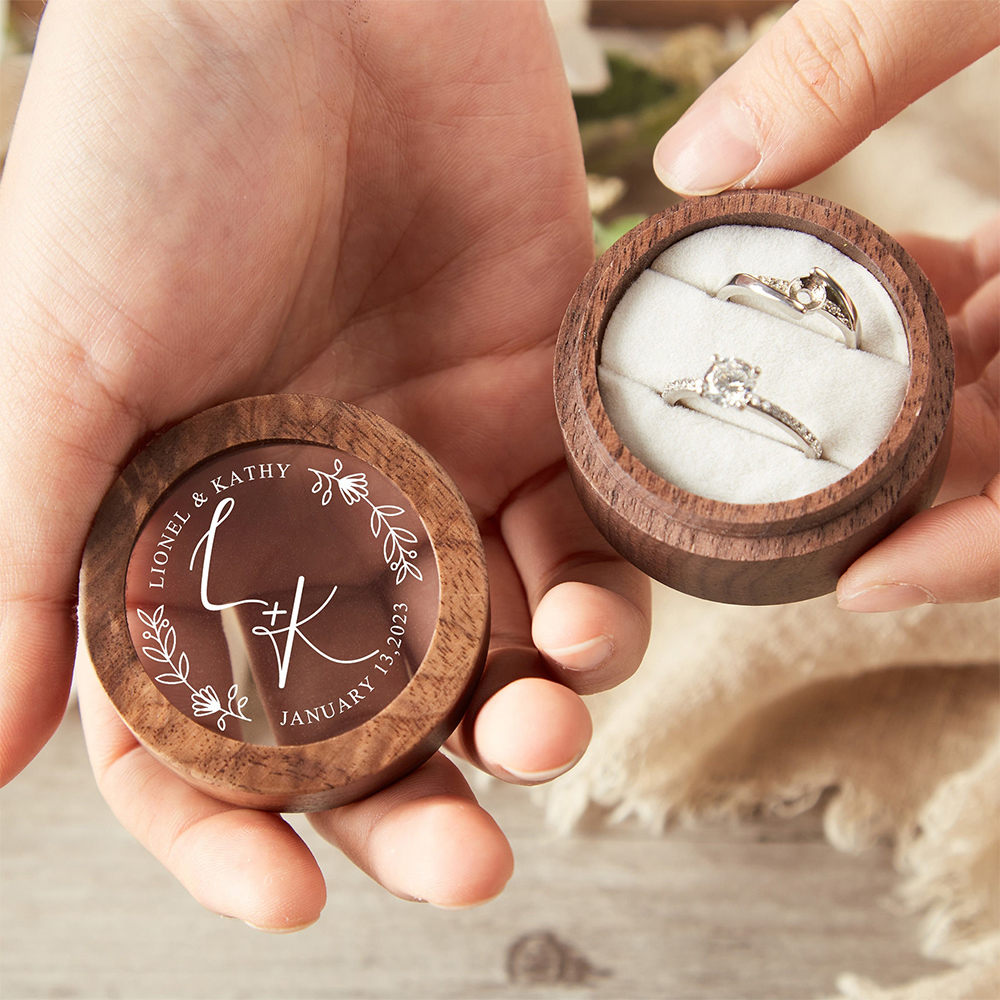 Personalized Wooden Wedding Ri - Ring Bearer Pillow 리뷰 및 가격