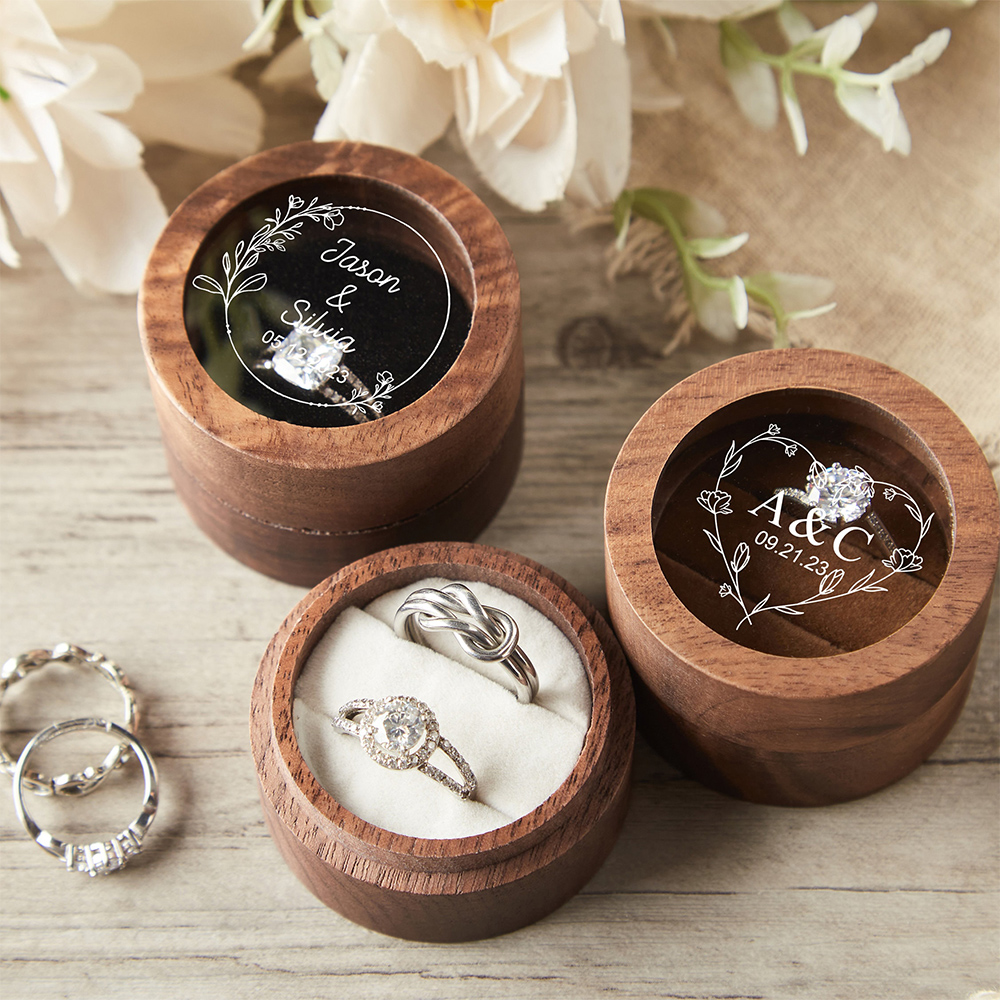 Personalized Wooden Wedding Ri - Ring Bearer Pillow 리뷰 및 가격