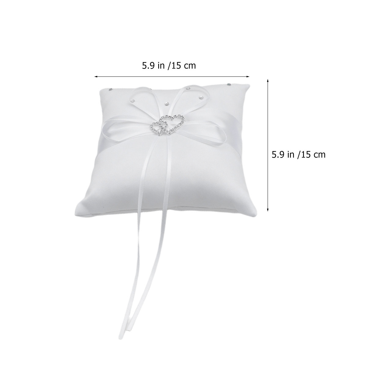 15x15cm White Wedding Ring Pil - Ring Bearer Pillow 리뷰 및 가격