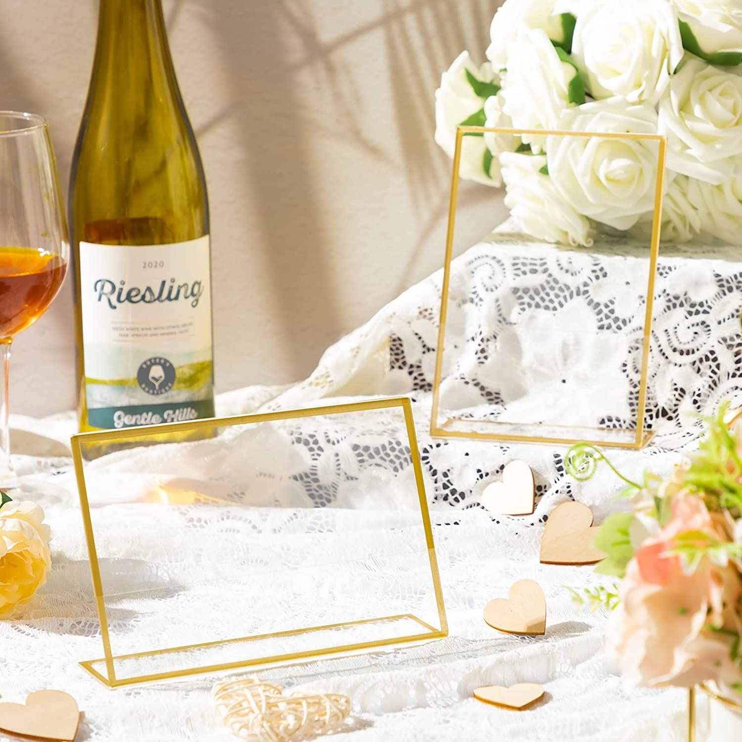 Gold Frame Acrylic Sign Holder - Table Number Gold 리뷰 및 가격