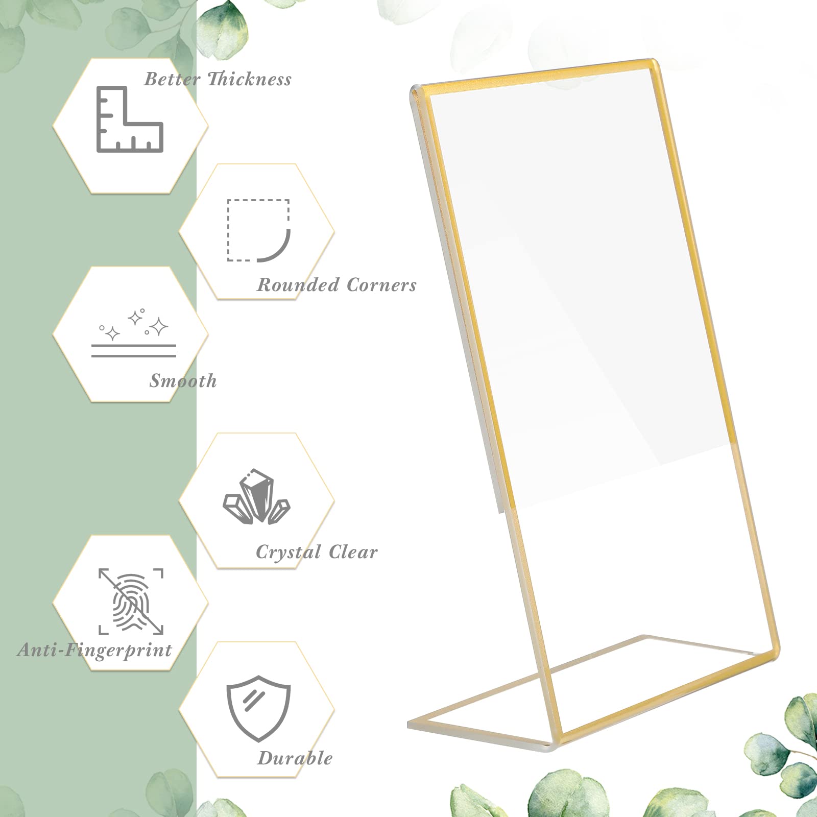 Gold Frame Acrylic Sign Holder - Table Number Gold 리뷰 및 가격