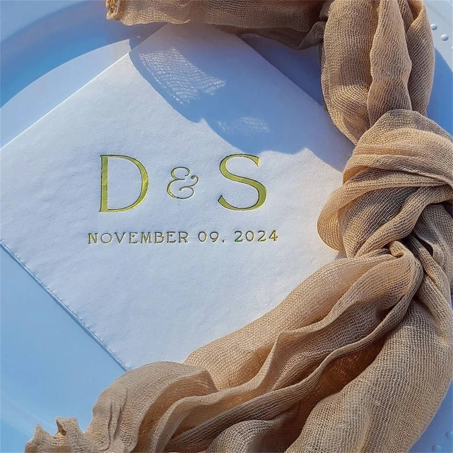 Wedding Cocktail Napkins Initi - Wedding Package Gold 리뷰 및 가격