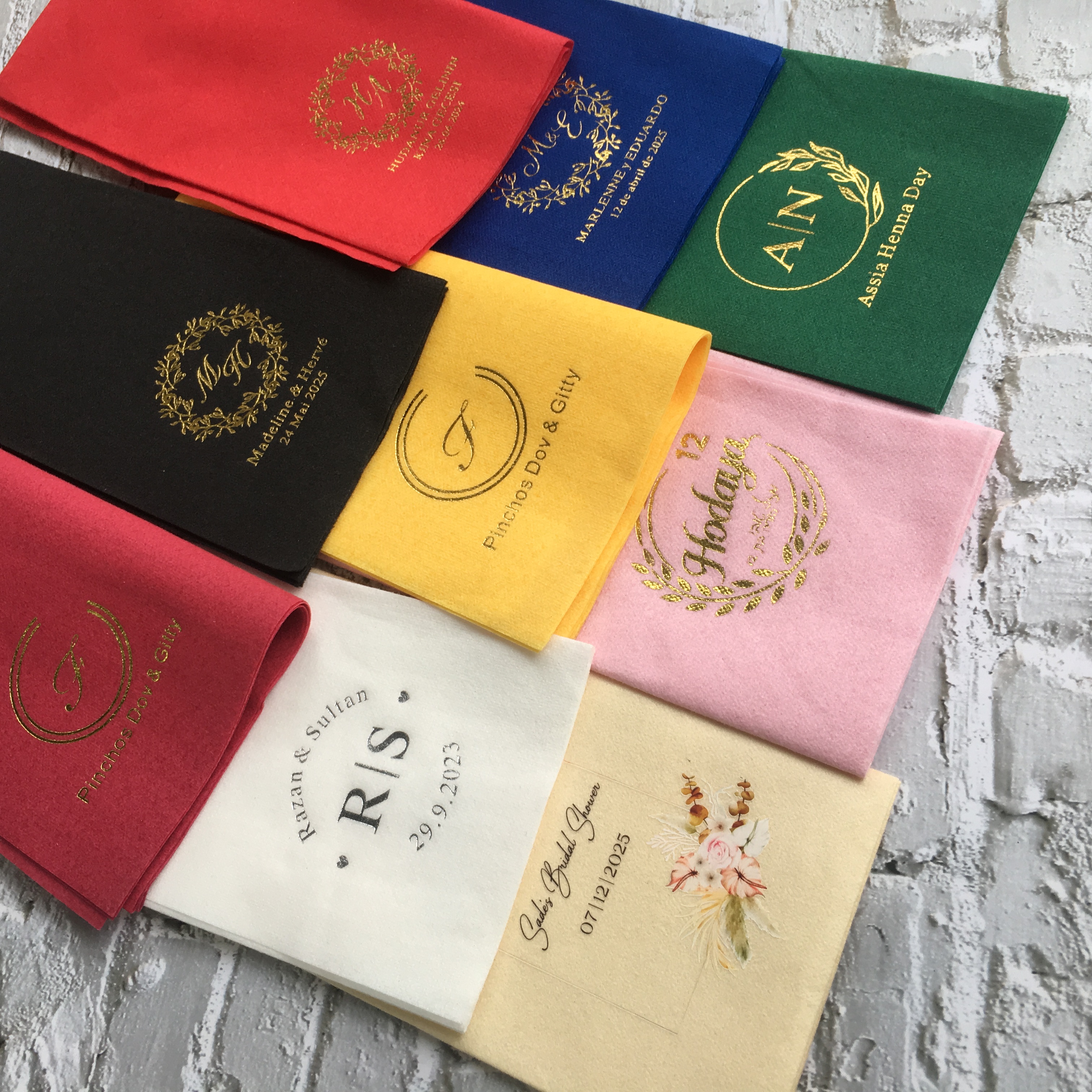Wedding Cocktail Napkins Initi - Wedding Package Gold 리뷰 및 가격