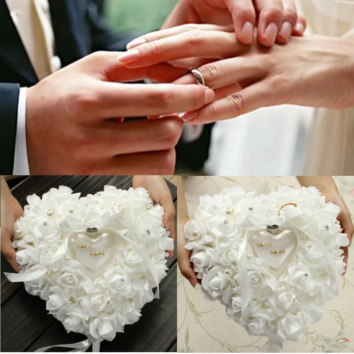 White Ring Bearer Pillow Cushi - Ring Bearer Pillow 리뷰 및 가격
