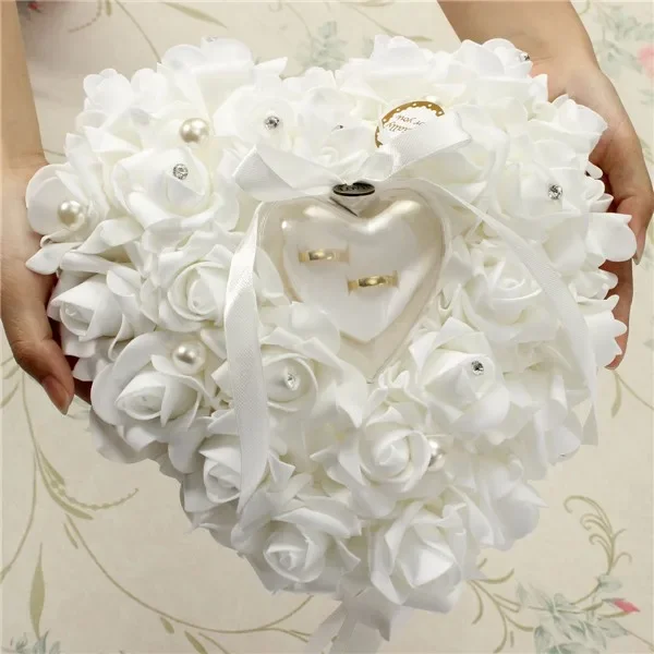 White Ring Bearer Pillow Cushi - Ring Bearer Pillow 리뷰 및 가격