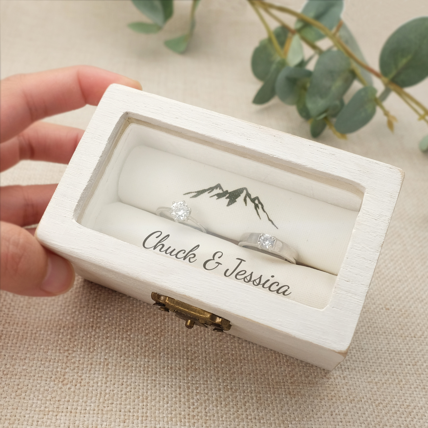 Personalised Wedding Ring Box, - Ring Bearer Pillow 리뷰 및 가격