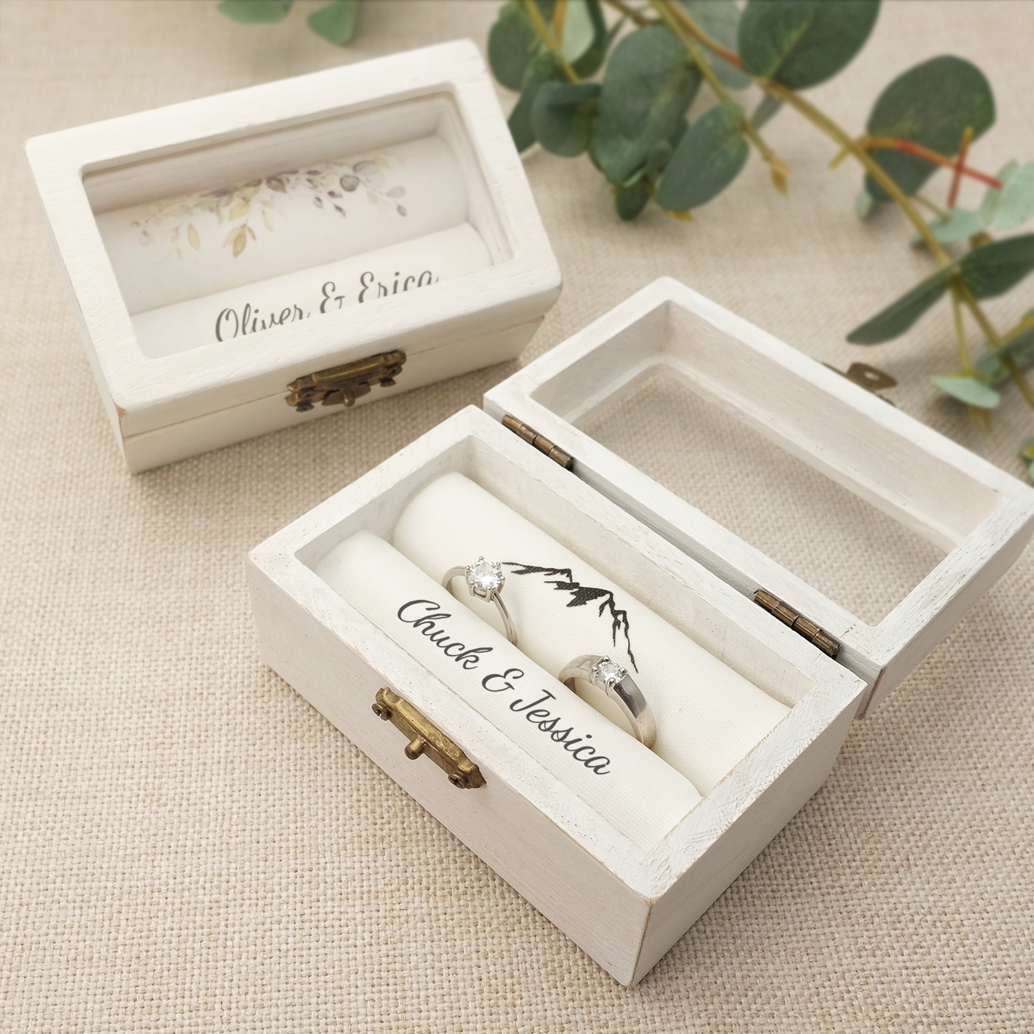 Personalised Wedding Ring Box, - Ring Bearer Pillow 리뷰 및 가격