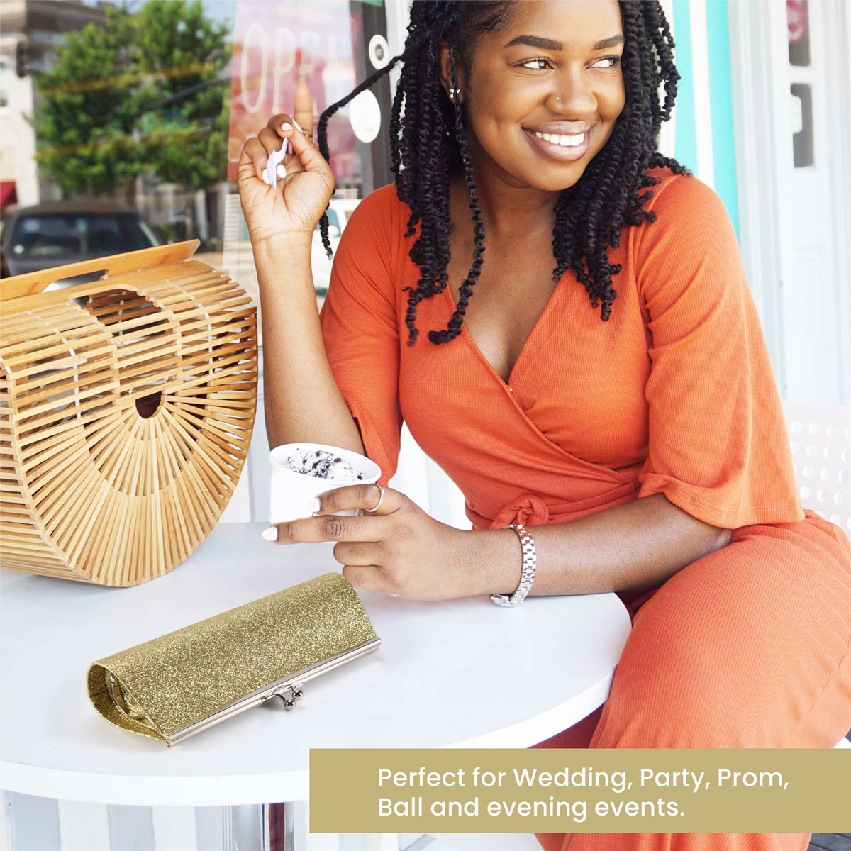 A330 Women Glitter Clutch Purs - Wedding Package Gold 리뷰 및 가격