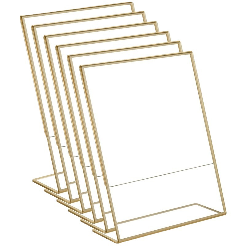 6Pack 8.5 X 11 Acrylic Sign Ho - Table Number Gold 리뷰 및 가격