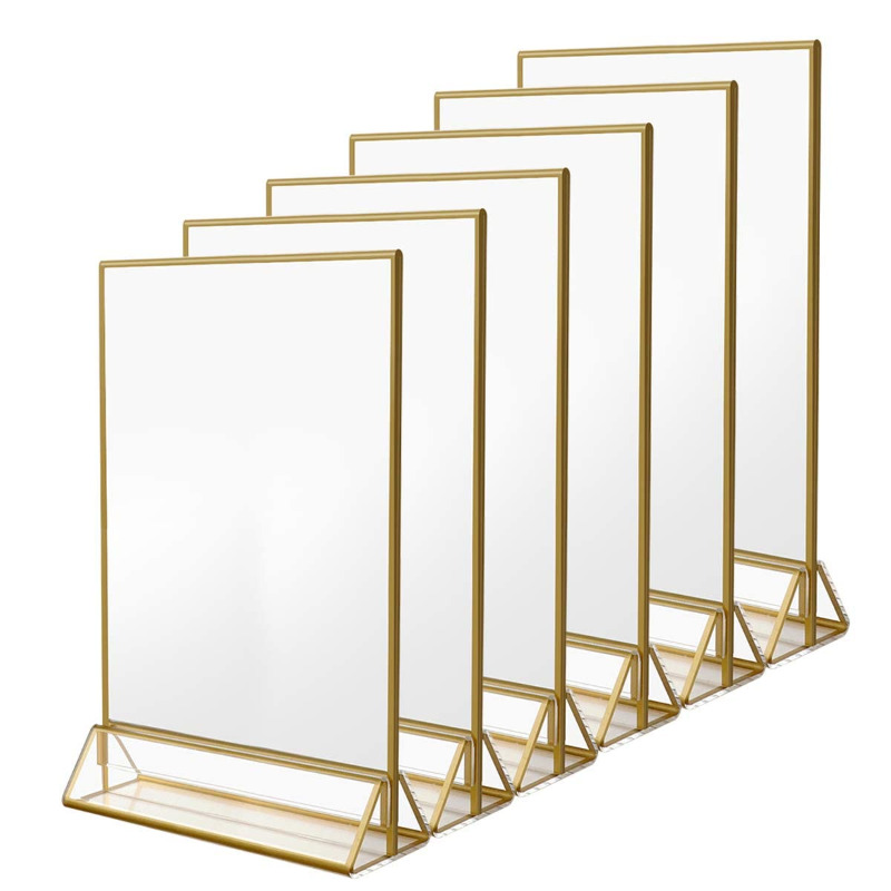 6Pack 8.5 X 11 Acrylic Sign Ho - Table Number Gold 리뷰 및 가격