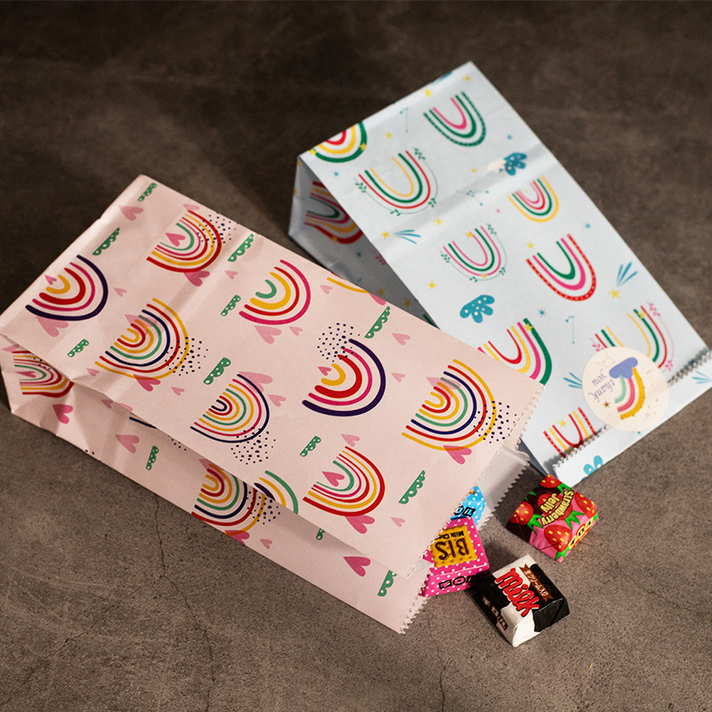 Small Paper Bags Rainbow Print - Wedding Supply.Box 리뷰 및 가격