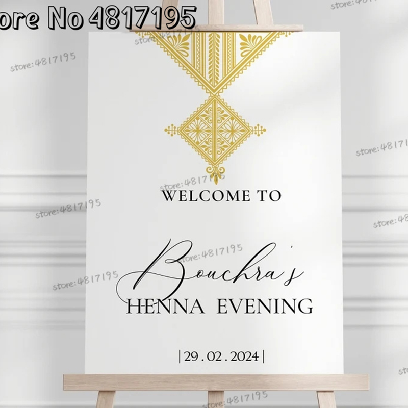 Muslim Henna Welcome Sign Gold - Wedding Package Gold 리뷰 및 가격