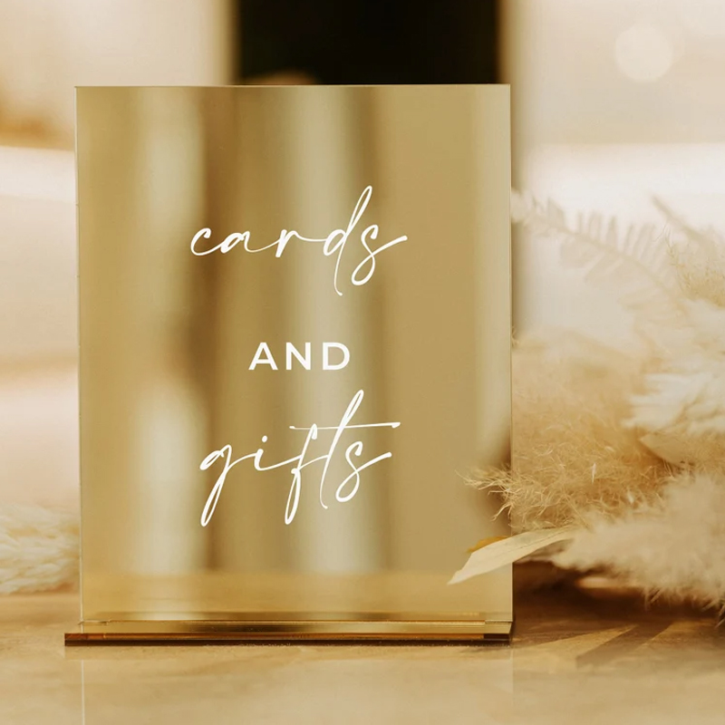 Rectangle Gold Mirror Wedding  - Table Number Gold 리뷰 및 가격