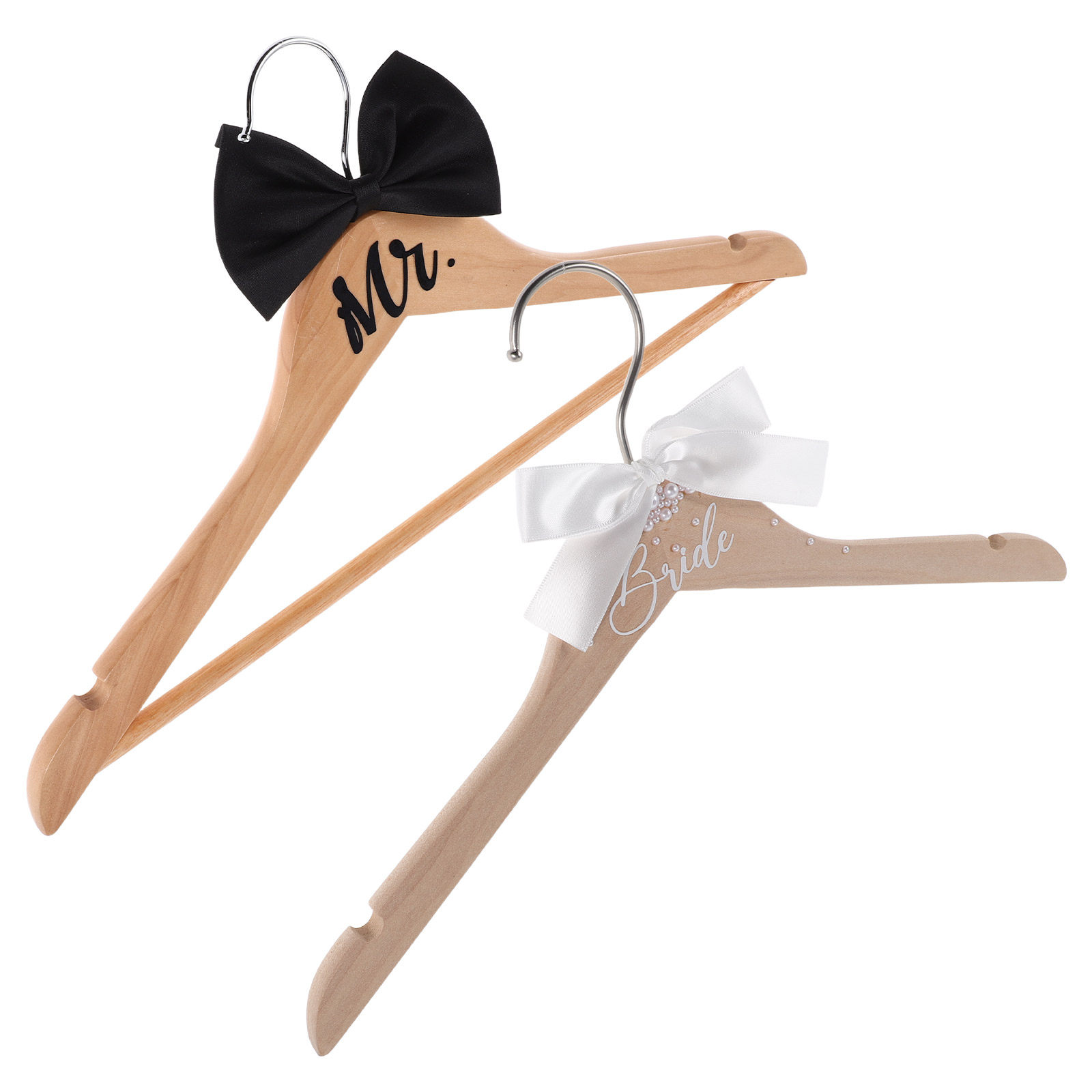 2Pcs Wooden Wedding Hangers Se - Wedding Support 리뷰 및 가격
