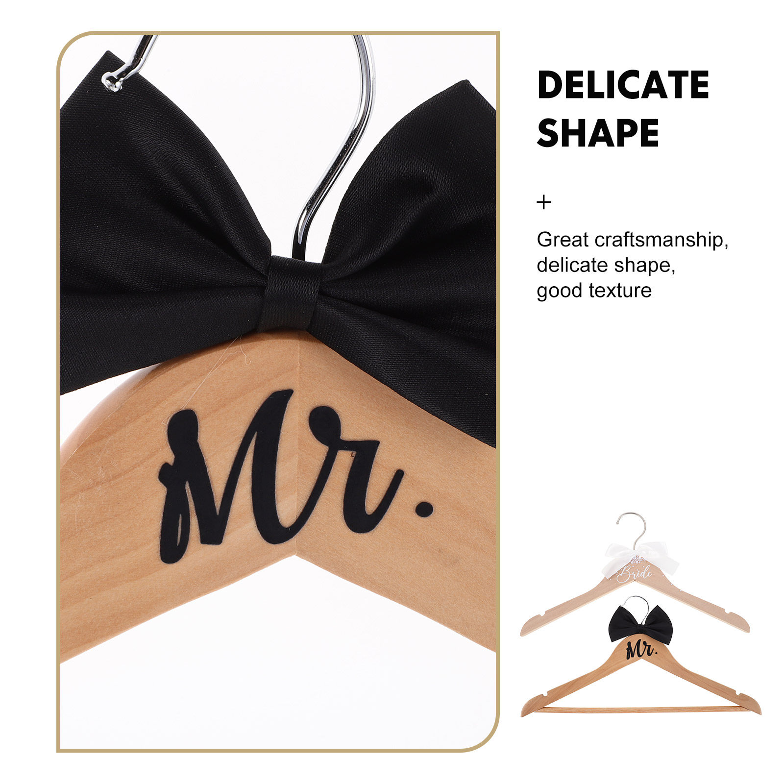 2Pcs Wooden Wedding Hangers Se - Wedding Support 리뷰 및 가격