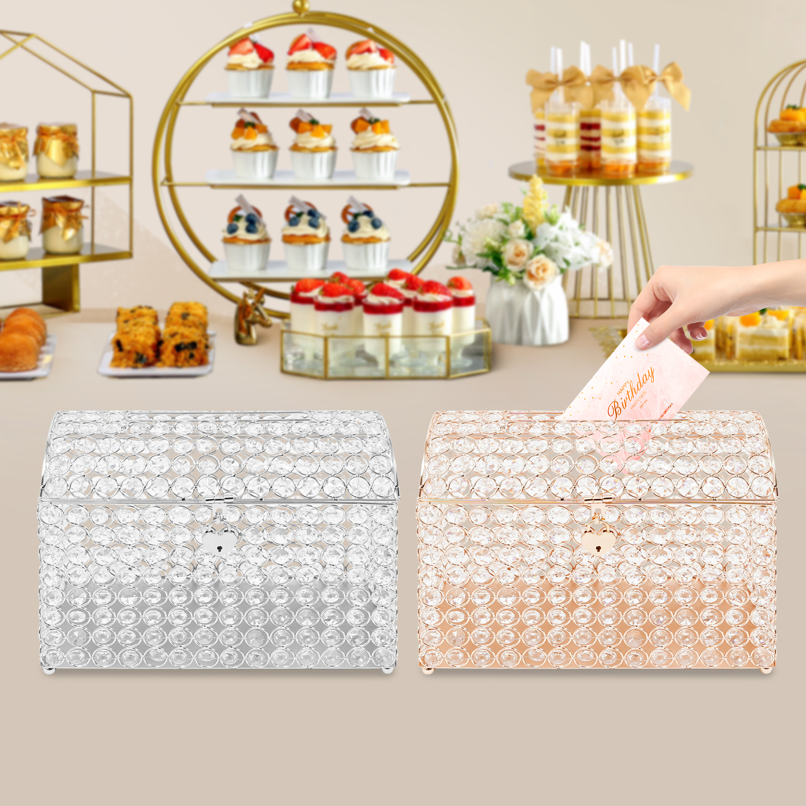 Wedding Card Box w/ Lock Weddi - Wedding Supply.Box 리뷰 및 가격