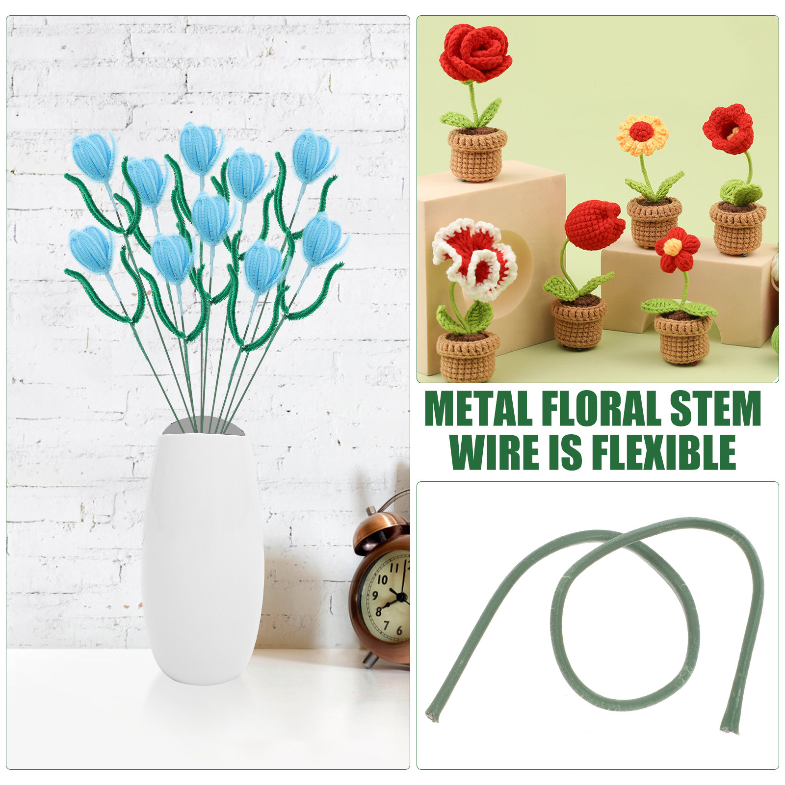 100Pcs Artificial Flower Stems - Wedding Support 리뷰 및 가격
