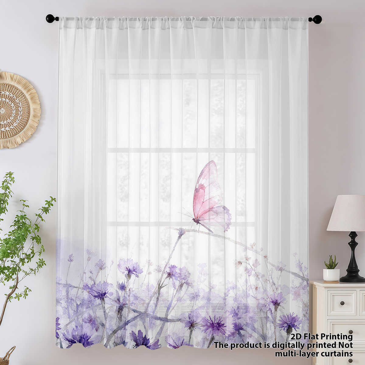 Flower Series Sheer Curtain, G - Good Floral & Wedding Decor Supply 리뷰 및 가격