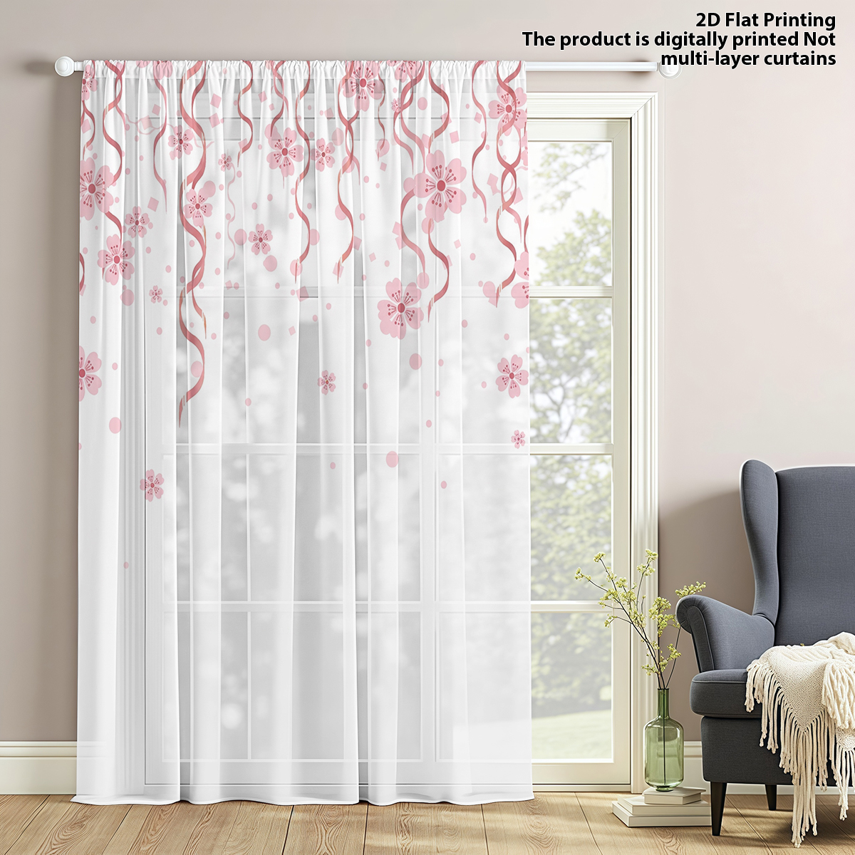 Flower Series Sheer Curtain, G - Good Floral & Wedding Decor Supply 리뷰 및 가격