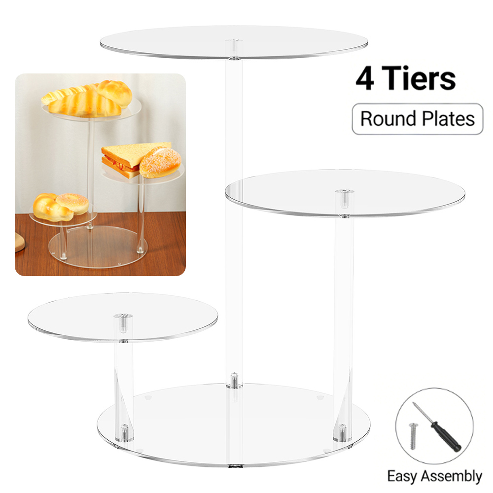 4 Tier Cake Stand Acrylic Tran - Wedding Support 리뷰 및 가격