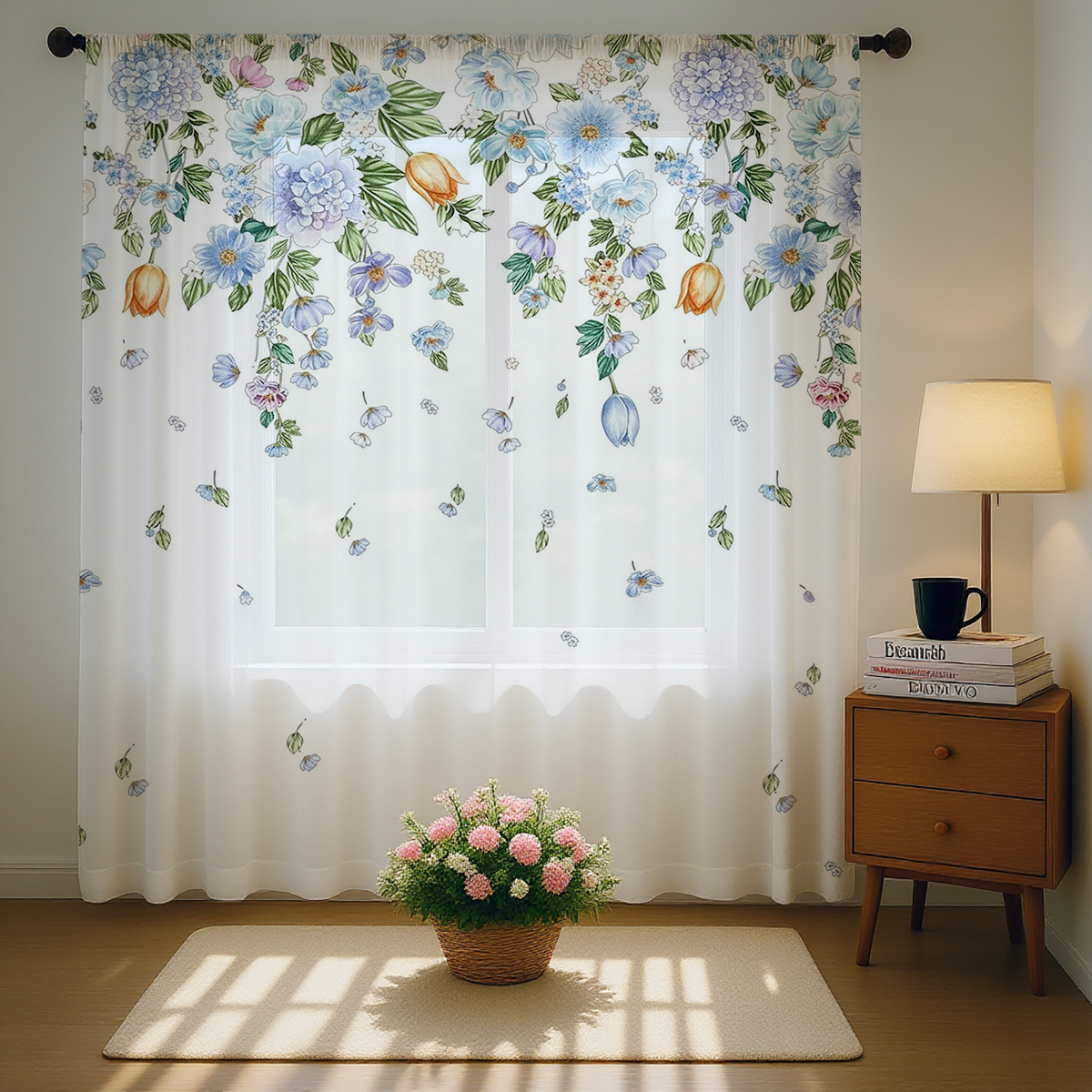 Floral Sheer Curtain, Good Qua - Good Floral & Wedding Decor Supply 리뷰 및 가격