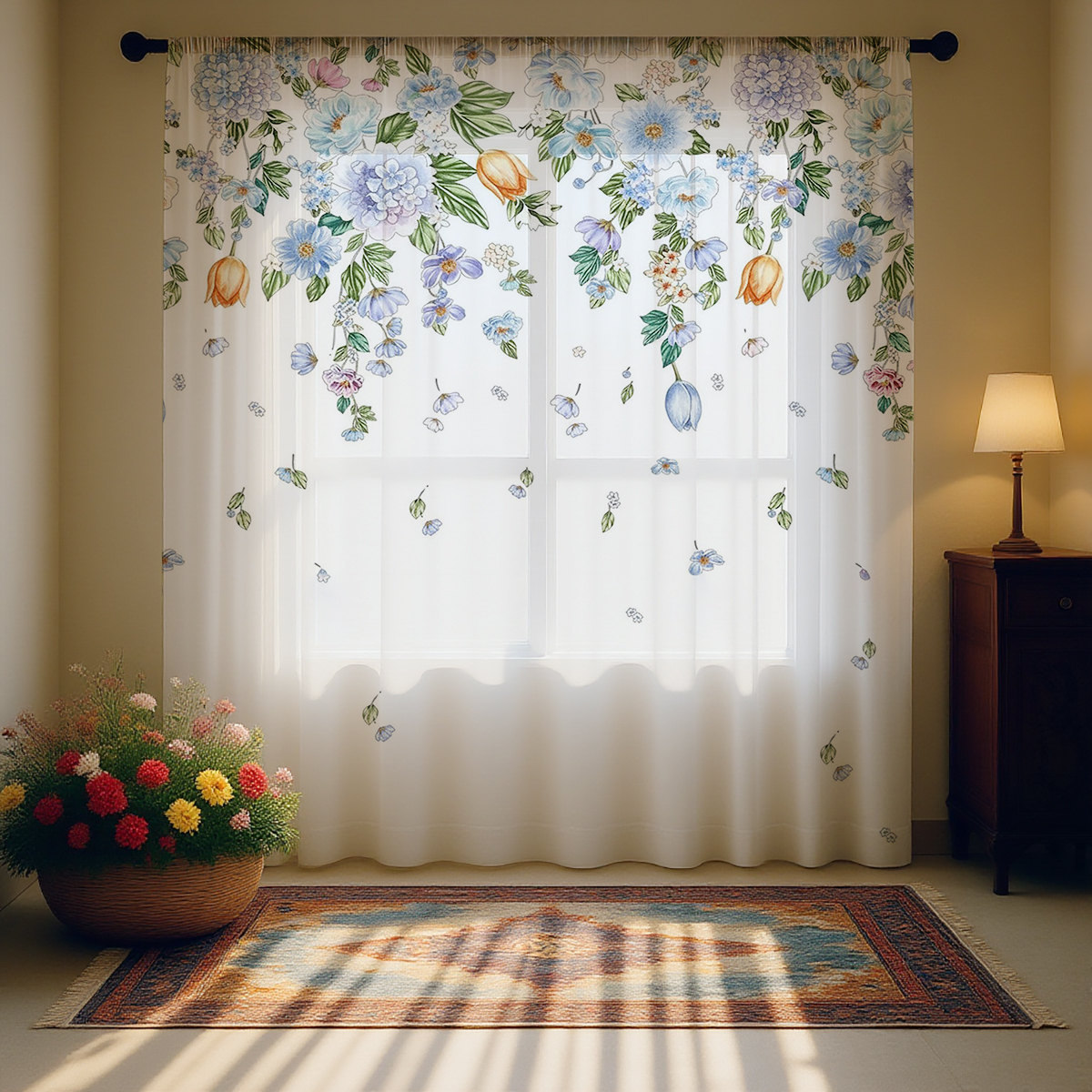 Floral Sheer Curtain, Good Qua - Good Floral & Wedding Decor Supply 리뷰 및 가격