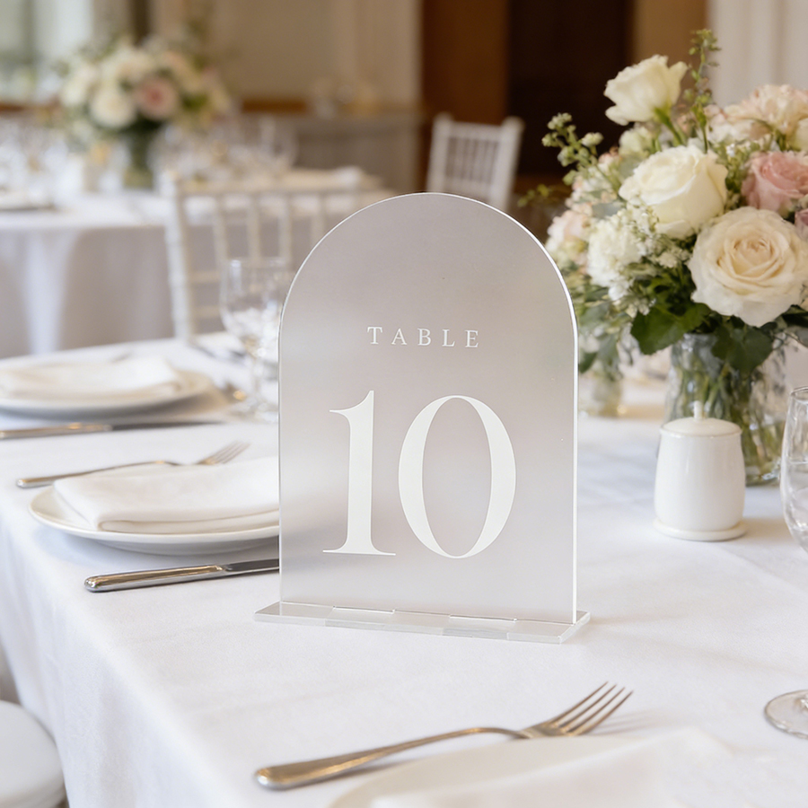 10Pcs Clear Acrylic Sign Arch  - Table Number Gold 리뷰 및 가격