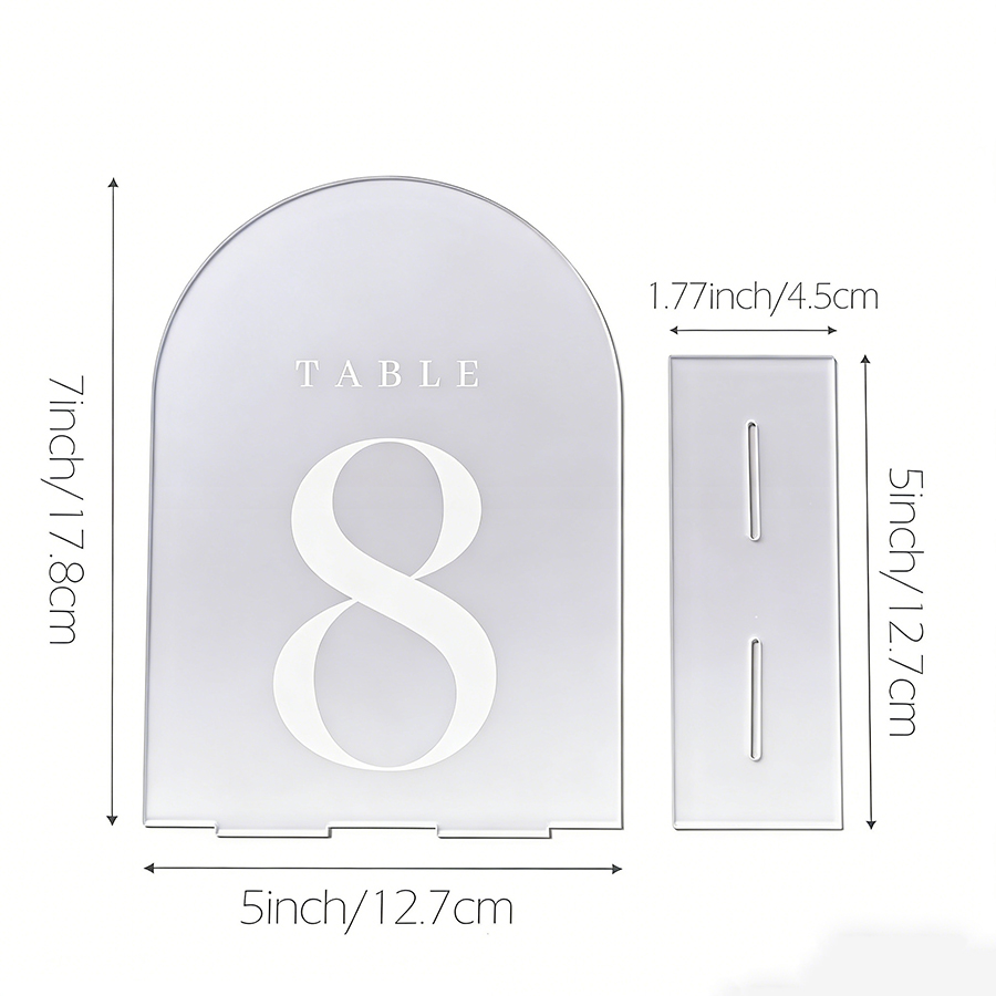 10Pcs Clear Acrylic Sign Arch  - Table Number Gold 리뷰 및 가격