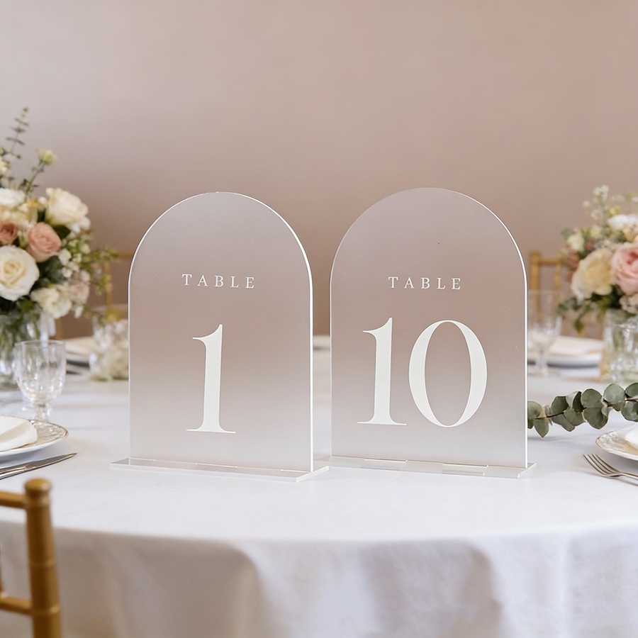 10Pcs Clear Acrylic Sign Arch  - Table Number Gold 리뷰 및 가격