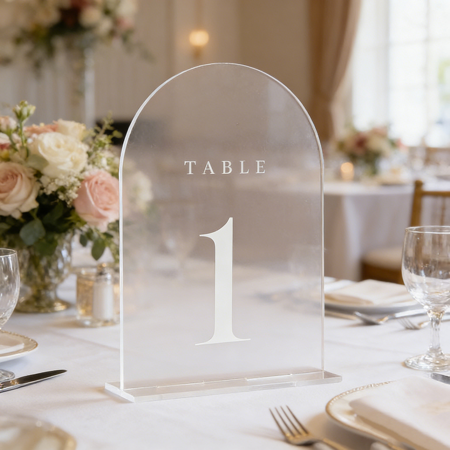 10Pcs Clear Acrylic Sign Arch  - Table Number Gold 리뷰 및 가격