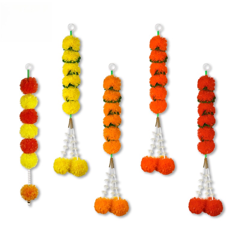 Marigold Flower String Lights  - Indian Wedding Decor Supply 리뷰 및 가격