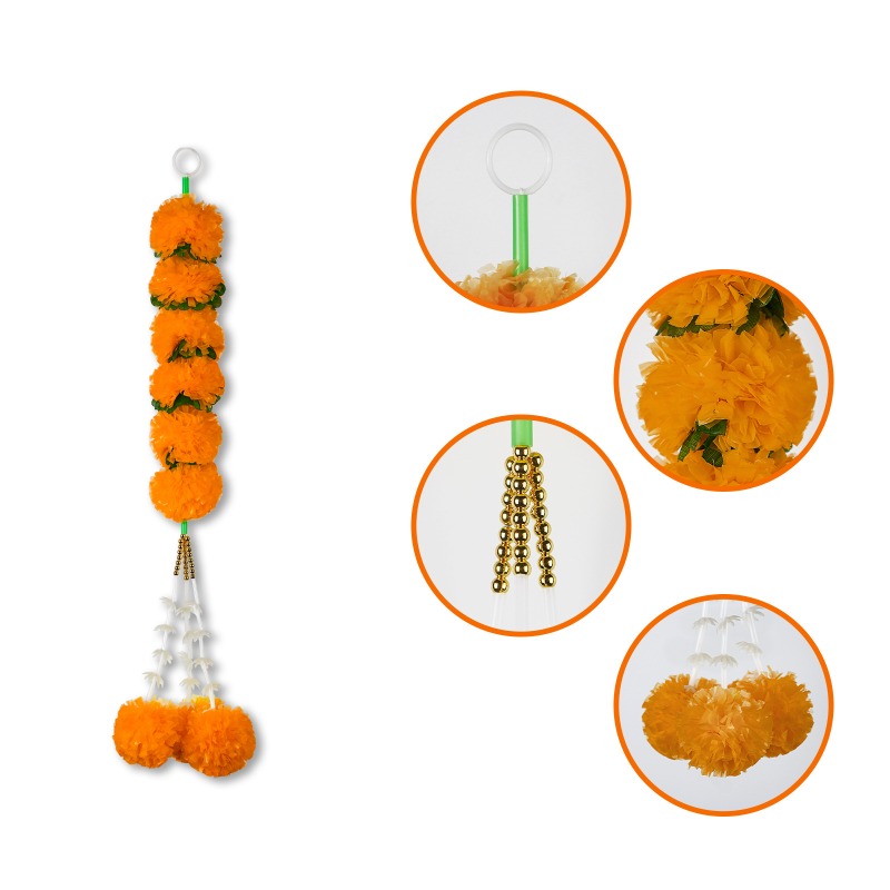 Marigold Flower String Lights  - Indian Wedding Decor Supply 리뷰 및 가격