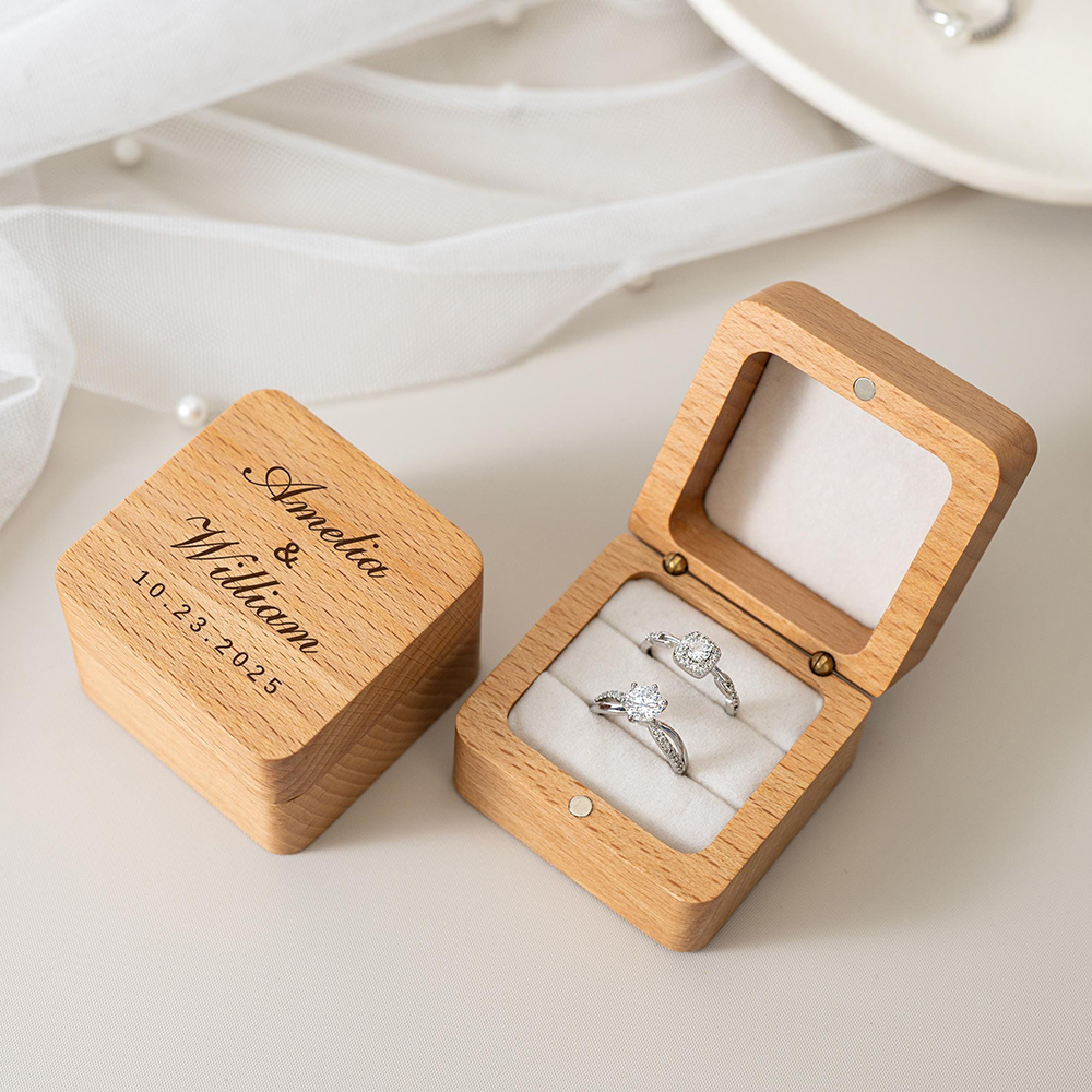 Personalized Carved Wooden Rin - Ring Bearer Pillow 리뷰 및 가격