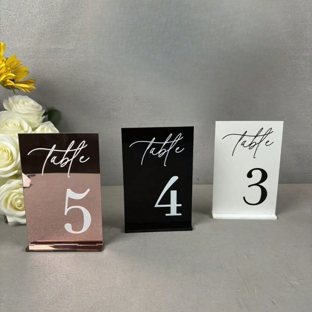 Gold Acrylic Mirror Number Tab - Table Number Gold 리뷰 및 가격