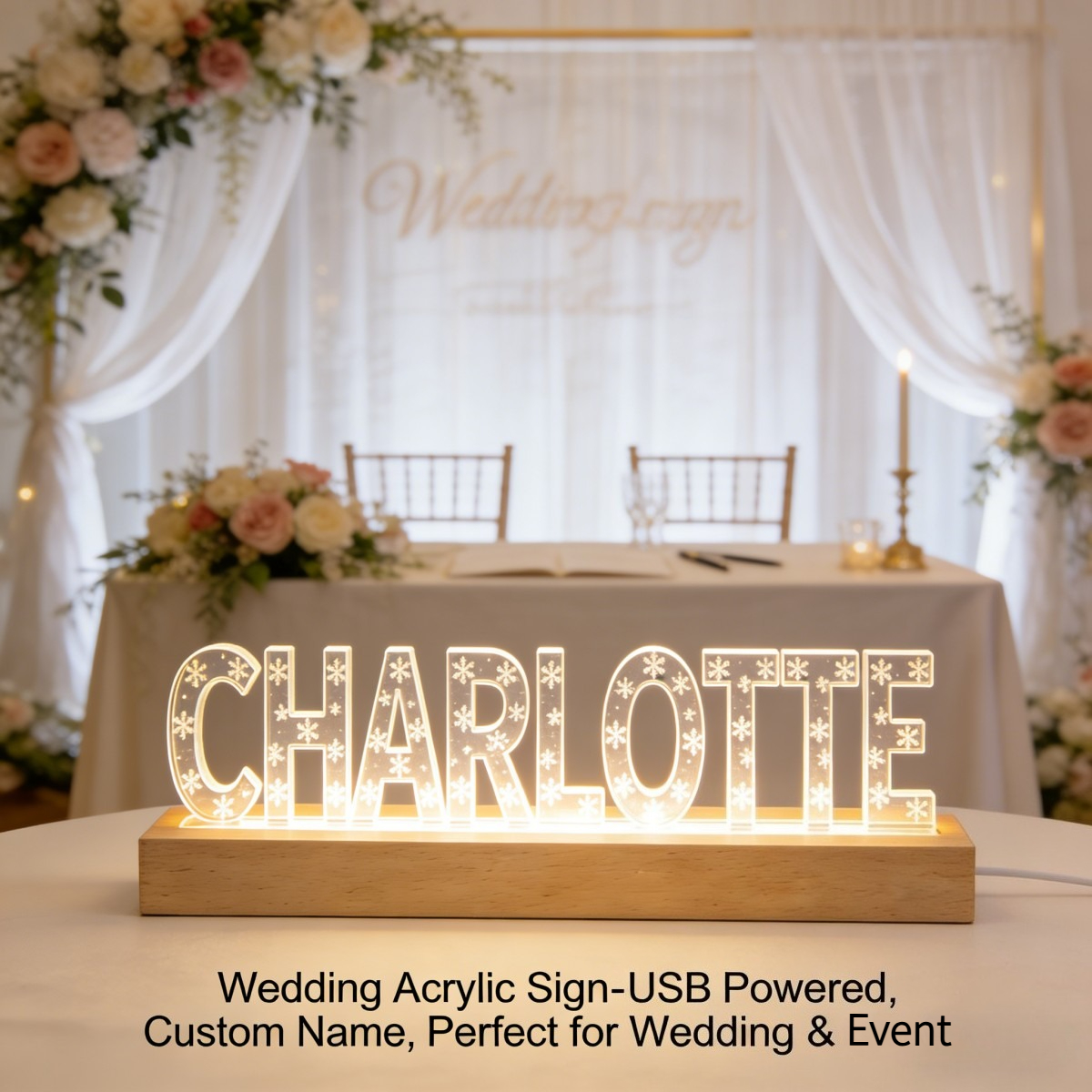 Personalized Acrylic LED Night - Wedding Led 리뷰 및 가격