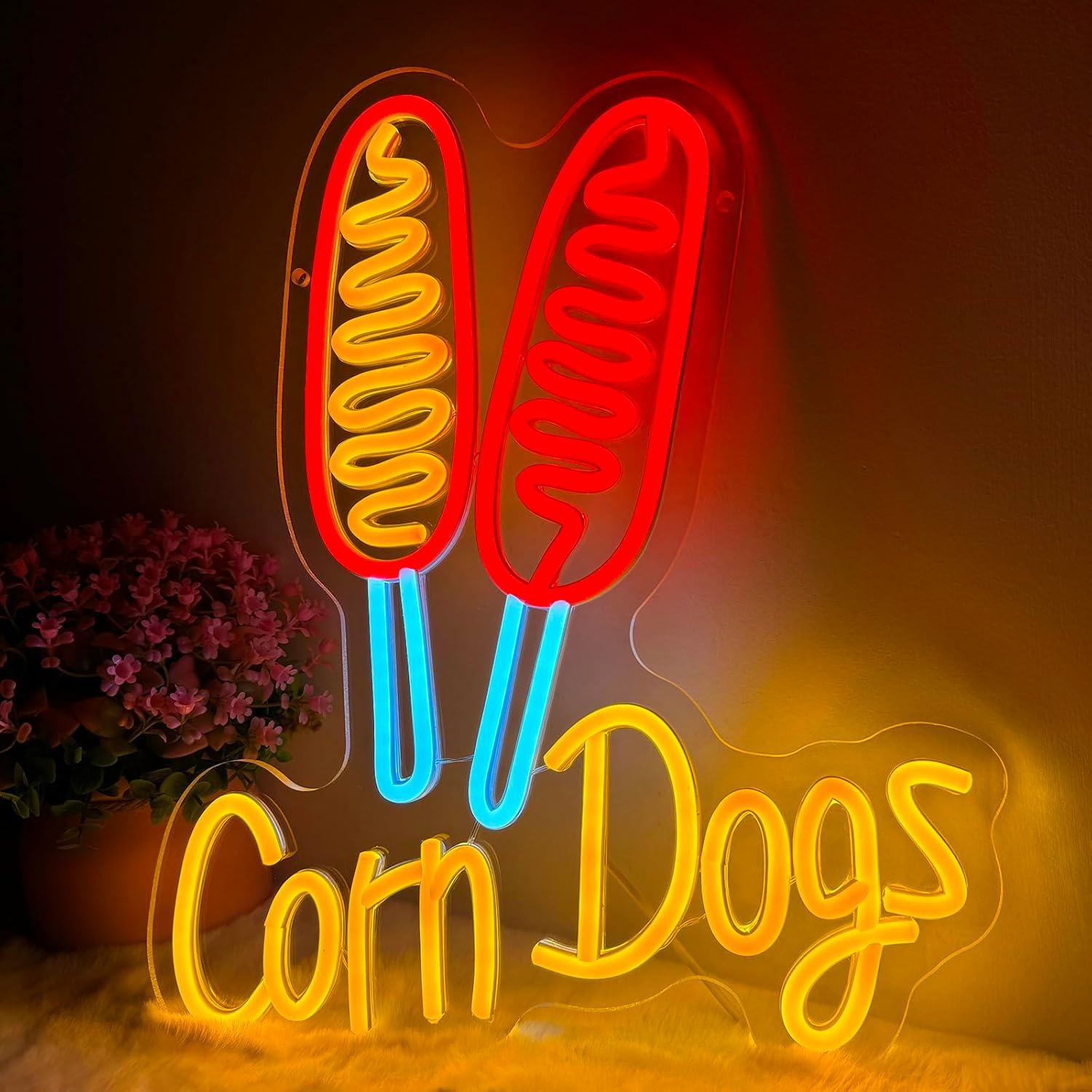 Corn Dog Neon Sign Snack USB D - Wedding Led 리뷰 및 가격