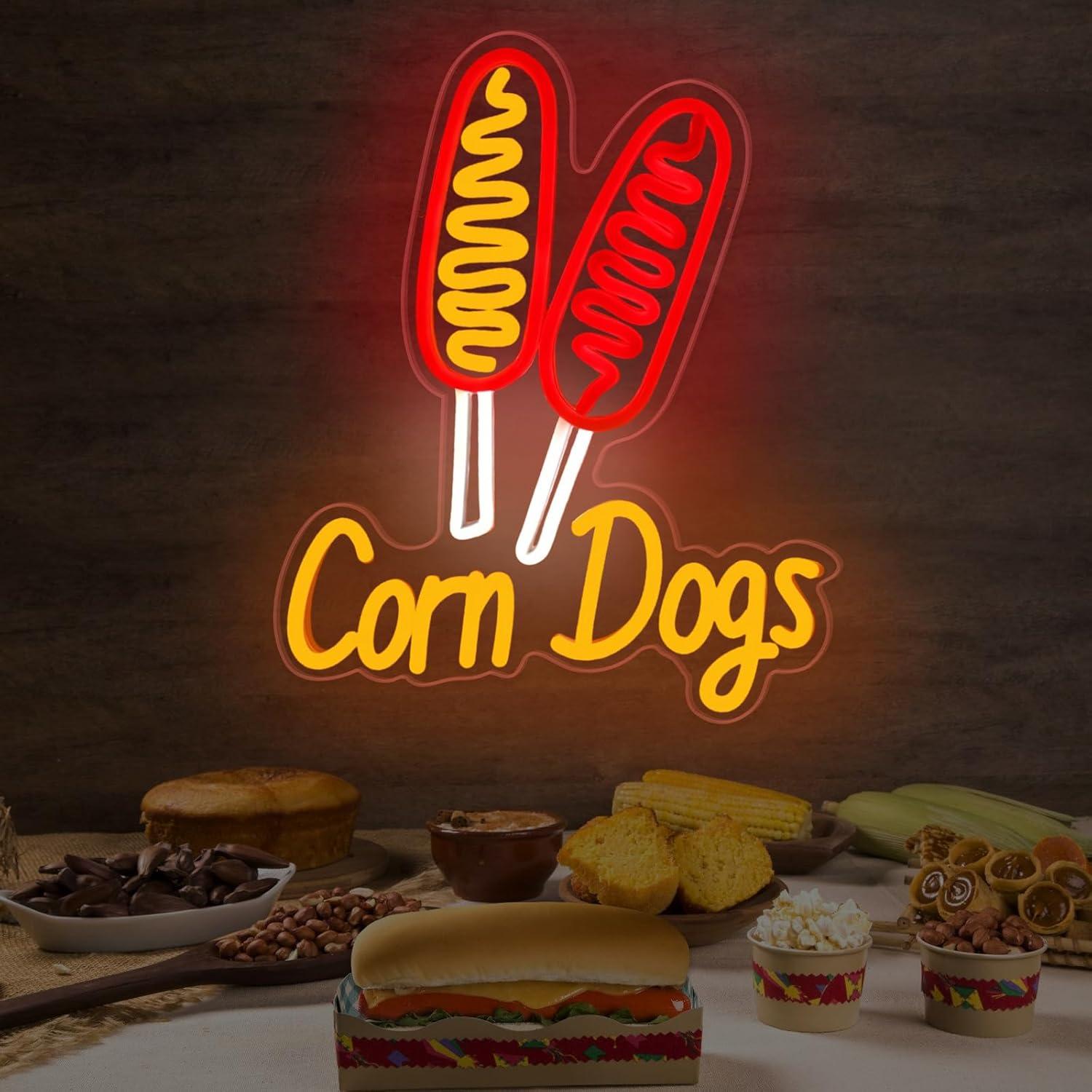 Corn Dog Neon Sign Snack USB D - Wedding Led 리뷰 및 가격
