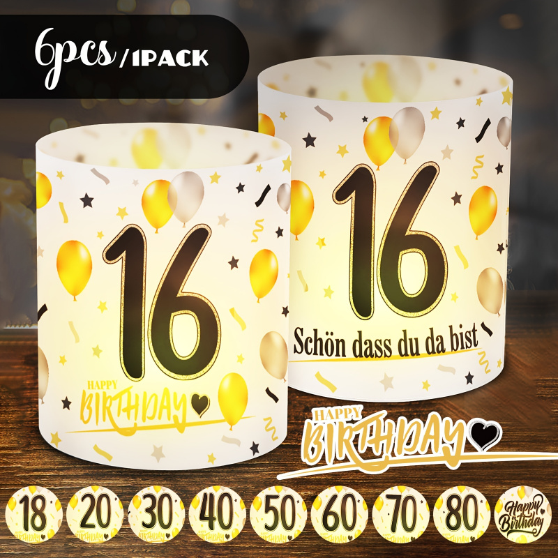 6 pcs. Black Gold Birthday Tab - Table Number Gold 리뷰 및 가격